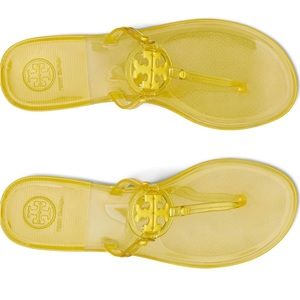 Tory Burch Mini Miller Jelly Thong Sandals YELLOW